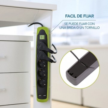 Electraline 62158 Удлинитель 5P+2USB 2.0M