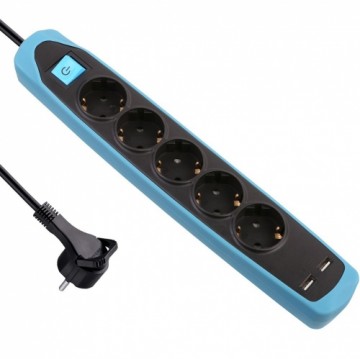 Electraline 62157 Multisocket 5P / 2xUSB / 2m