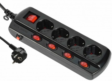 Electraline 62515 Multisocket Multiswitch 4p 3G1 / 1.5m / 16A