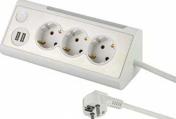 Electraline 62513 Multisocket 3p 2xUSB 1.5m