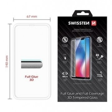 Swissten Ultra Durable 3D Full Face Tempered Glass Apple iPhone X / XS White