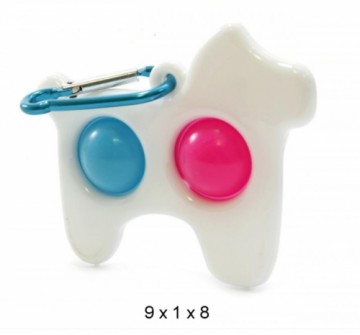 Mocco Bubble Pop It Antistress Sensory / Dog / keychain / White