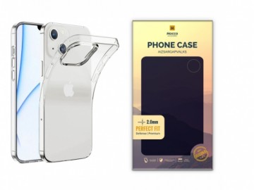 Mocco Original Clear Case 2mm Aizmugurējais Silikona Apvalks Priekš Apple iPhone 14 Plus Caurspīdīgs