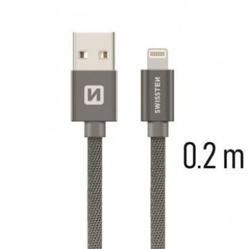 Swissten Textile Fast Charge 3A Lightning Data and Charging Cable 20 cm