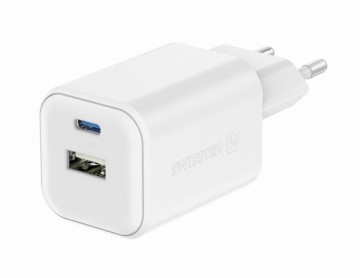 Swissten Travel Charger GaN USB-C / PD USB-A / 18W QC / 45W