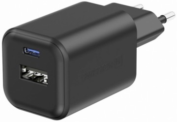 Swissten Travel Tīkla Lādētājs GaN USB-C / PD USB-A / 18W QC / 45W