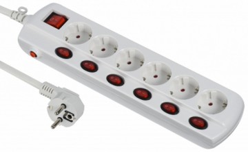 Electraline 62503 Multisocket 6P 1.5m