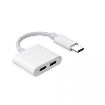 Mocco RoGer JH-032 USB-C на 2x USB-C Аудио адаптер + Зарядка