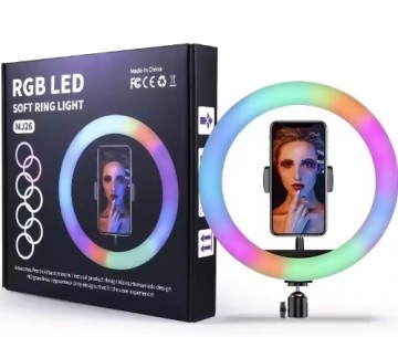 Wooco MJ26 Universāls Tripod Statnis priekš Selfie ar RGB LED lampu 26cm