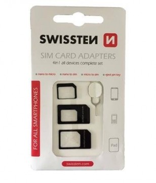 Swissten SIM Card Adapter Kit + Needle