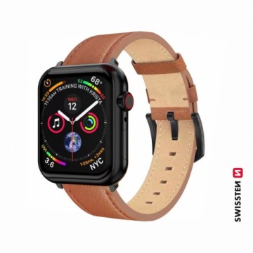 Swissten Leather Band For Apple Watch 42 / 44 / 45 / 49mm