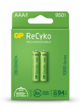 GP 100AAAHCE-2EB2 Rechargeable Batteries 2 x AAA 950mAh