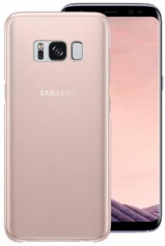 Samsung EF-QG955CPEGWW Clear Cover Oriģināls Aizmugures Maks priekš Samsung G955 Galaxy S8 Plus Caurspīdīgi Rozā