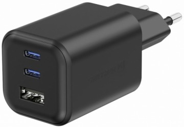 Swissten Travel Tīkla Lādētājs GaN 2x USB-C / PD USB-A / 18W QC / 65W