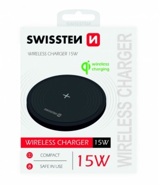 Swissten 15W Bezvadu lādētājs ar USB-C 1.5m kabeli