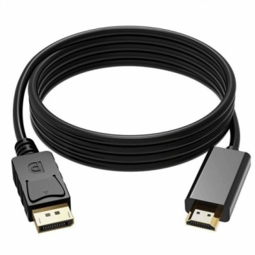 RoGer DisplayPort uz HDMI kabelis / 4K x 2K / 1.8M / Melns