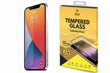 Mocco Full Glue Signature Edition Tempered Glass Aizsargstikls Pilnam Ekrānam Apple iPhone 12 Pro Max Melns