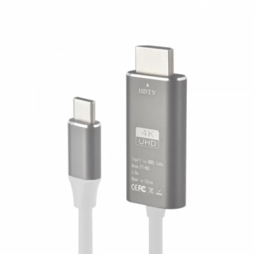 RoGer FT-H05 USB-C uz HDMI UltraHD 4K@30Hz Kabelis 2m / balts