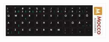 Mocco Keyboard Sticks ENG / EE With Laminated Waterproof Level Black / Green