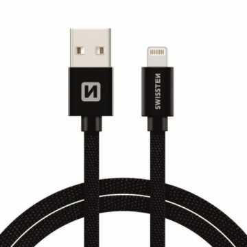 Swissten Textile Fast Charge 3A Lightning Data and Charging Cable 3m