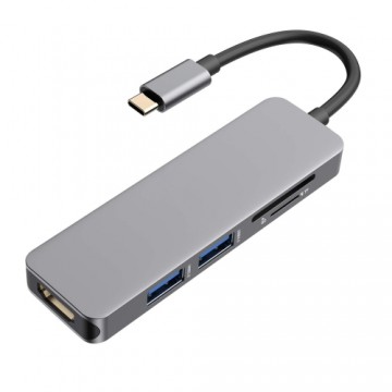 RoGer USB-C Hub 5in1 USB 3.0 x2 / HDMI / SD card reader / TF card reader