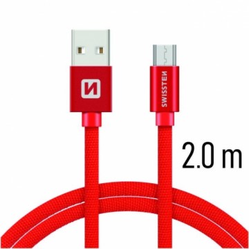 Swissten Textile Quick Charge Universāls Micro USB Datu un Uzlādes Kabelis 2m