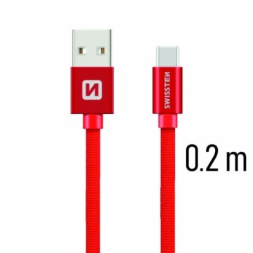 Swissten Textile Universal Quick Charge 3.1 USB-C Data and Charging Cable 20 cm