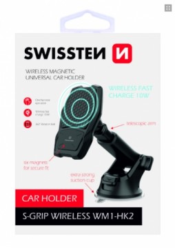 Swissten WM1-HK2  Универсальный Держатель C Беспроводной Зарядкой + Micro USB Провод 1.2м