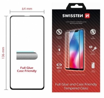 Swissten Full Face 5D Tempered Glass Защитное стекло для экрана Samsung Galaxy S10E черный