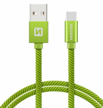 Swissten Textile Универсальный Quick Charge 3.1 USB-C USB Кабель данных 2м