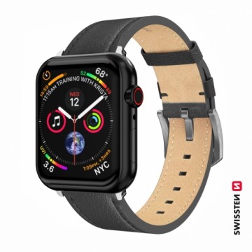 Swissten Ādas siksniņa Apple Watch 42 / 44 / 45 / 49mm