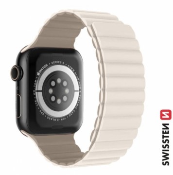 Swissten Silikona Magnētiskā Siksniņa priekš Apple Watch 42 / 44 / 45 / 49 mm