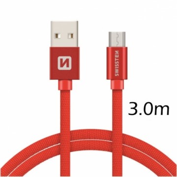 Swissten Textile Quick Charge Universāls Micro USB Datu un Uzlādes Kabelis 3m