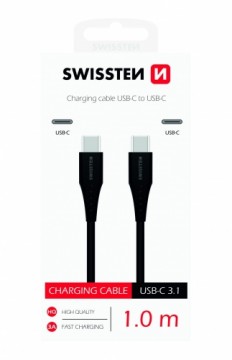 Swissten Basic Универсальный Quick Charge 3.1 USB-C на USB-C Кабель 1м