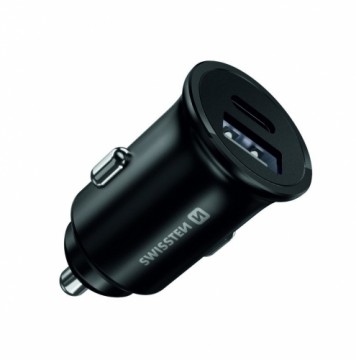 Swissten 30W iPhone / iPad Metal Car Charger Adapter with 20W Power Delivery USB-C 10W USB