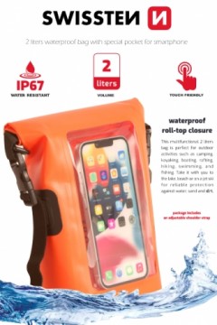 Swissten Waterproof Universal Phone Case Ūdensizturīgs Maks Telefonam  2L