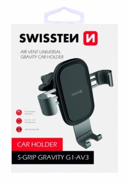 Swissten S-GRIP G1-AV3 Metal Age Gravity 360 Universāls Auto Stiprinājums Gaisa Restei