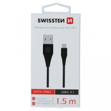 Swissten Data USB / USB-C 3.1 Datu un uzlādes vads 1.5m