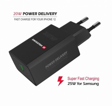 Swissten ECO Premium 25W Travel Charger USB-C PD 3.0