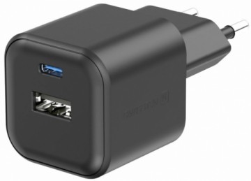 Swissten Travel Charger GaN USB-C 35W PD / USB-A 27W QC