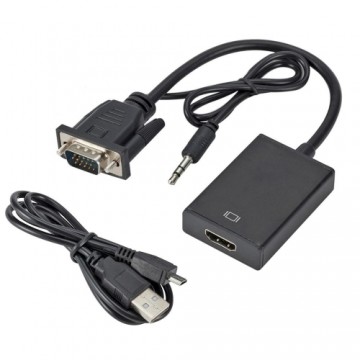 RoGer Signāla Pārveidotājs no VGA uz HDMI (+Audio)