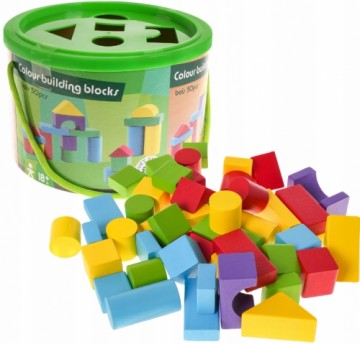 RoGer Wooden Block Set Educational Toy 50pcs