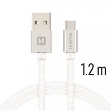 Swissten Textile Universal Quick Charge 3.1 USB-C Data and Charging Cable 1.2m