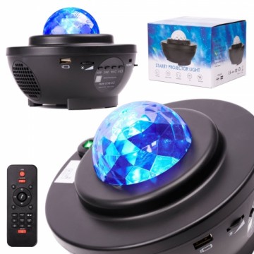 RoGer Rotating Star Projector / Bluetooth Speaker / LED / with Remote Control