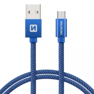 Swissten Textile Universāls Micro USB Datu un Uzlādes Kabelis 2m