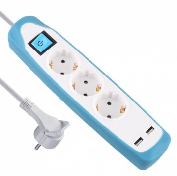 Electraline 62154 Multisocket 3p+2xUSB 2m