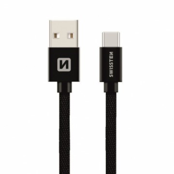 Swissten Textile Universāls Quick Charge 3.1 USB-C Datu un Uzlādes Kabelis 3m