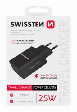 Swissten Premium 25W Travel Charger USB-C PD 3.0