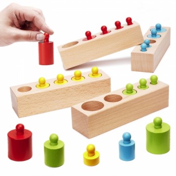 RoGer Montessori Wooden Cylinders