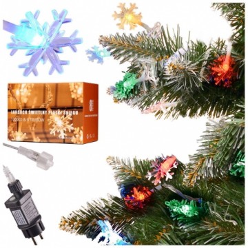 RoGer LED Lights Snowflake Chain 10m / 100LED Multicolor